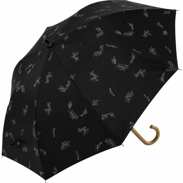 ☆ フラワーブラック ☆ 晴雨兼用 手開き式長傘 50cm 晴雨兼用 長傘 50cm 晴雨兼用傘 傘...