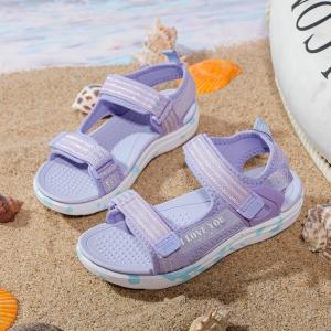 ☆ パープル ☆ 29(19.0cm) ☆ キッズ ジュニア サンダル 女の子 面ファスナー ysks5197 キッズ サンダル 女の子 スポーツサンダル