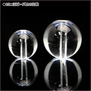 1粒売り 天然石 透明水晶 クォーツ 丸ビーズ...の詳細画像2