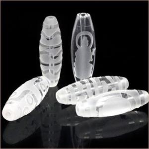 1粒売り 天然石 選べる16種類 透明水晶 高級 天珠 磨砂彫り水晶天珠 Lサイズ t1750