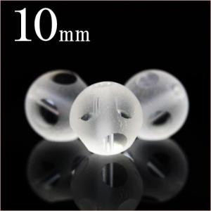 1粒売り 天然石 透明水晶 クォーツ ドットカット丸ビーズ 10mm t1802｜天然石パワーストーン Lucky365 ヤフー店