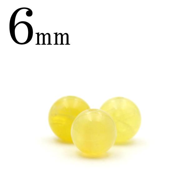 1粒売り 天然石 イエローオパール 丸ビーズ 6mm t1542