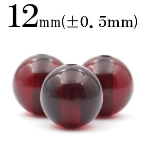 Lucky365 1粒売り 深色血赤クリアアンバー 合成琥珀 コハク 丸ビーズ
