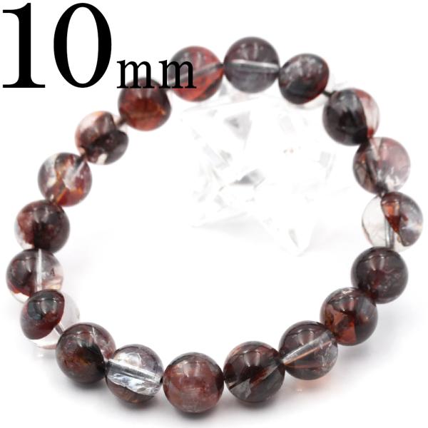 エッチトキャビティ イン アイリスクォーツ 蝕像水晶 ブレスレット 10mm パワーストーン 天然石...