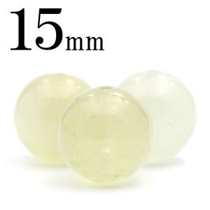 Lucky365 1粒売り 3A級 リビアングラス 隕石 17mm 丸ビーズ 大玉