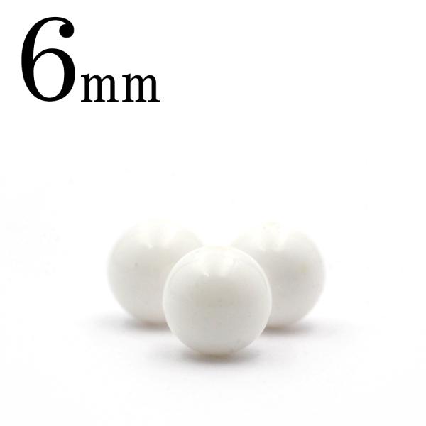 1粒売り 天然石 シャコガイ シャコ貝 丸ビーズ 6mm t605