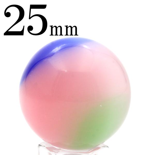 1粒売り  トリコロール キャッツアイ（人工石） 22mm 丸ビーズ 大玉 パワーストーン 天然石 ...