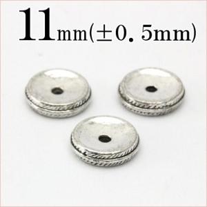 アクセサリー材料 金属パーツ バラ売り シルバー 円盤型スペ...