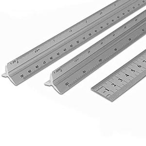 縮尺定規 Tuloka三角スケール 12種類の縮尺目盛 建築図面用