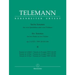 Telemann: Six Sonatas, Op.2 (Urtext), Vol. 2: Nos. 4   6 Telemann 並行輸入品｜lucky39