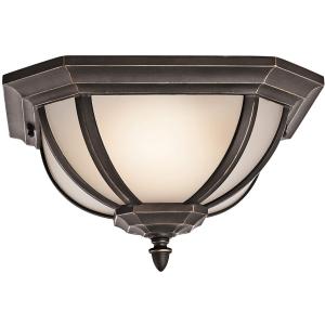 Kichler 9848RZ Salisbury Outdoor Ceiling 2 Light, Rubbed Bronze 並行輸入品｜lucky39