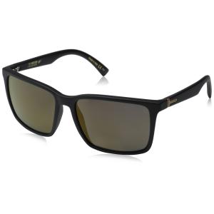 VonZipper Lesmore Rectangular Sunglasses, Black Satin Gold Polar 並行輸入品｜lucky39
