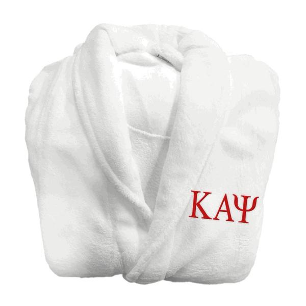 Greekgear Kappa Alpha Psi 友愛 文字入りバスローブ, ホワイト, One ...