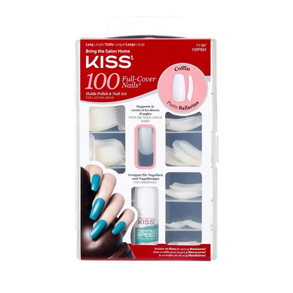 KISS 100 Acrylic Plain Full Cover Nails (1 PACK, C...
