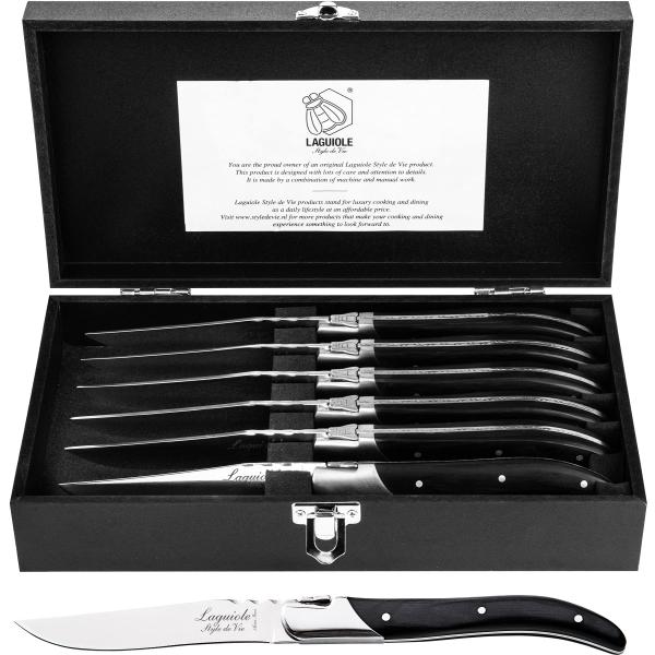 Laguiole Style de Vie Steak Knives, Luxury Line, 6...