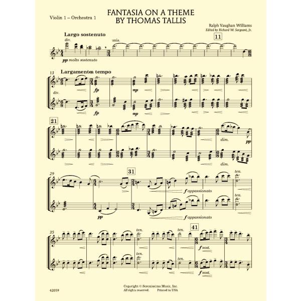 Fantasia on a Theme by Thomas Tallis: Orch. I, Vio...