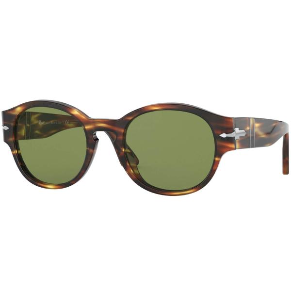 Persol PO3230S Rectangular Sunglasses, Brown and Y...