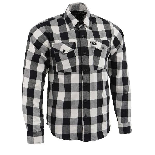Milwaukee Leather Men&apos;s Flannel Plaid Shirt Black ...