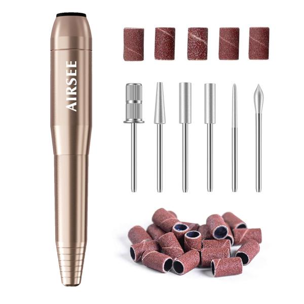 電動ネイルファイル プロフェッショナル AIRSEE Portable Nail Drill USB...