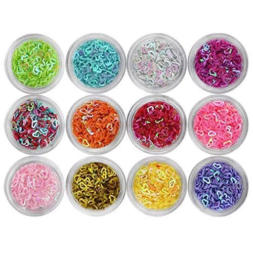 Minejin Nail Art Hollow Heart Holographic Sparky F...