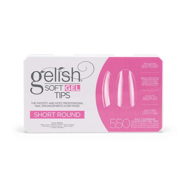 Harmony Gelish   Soft Gel Tips   Short Round   550...