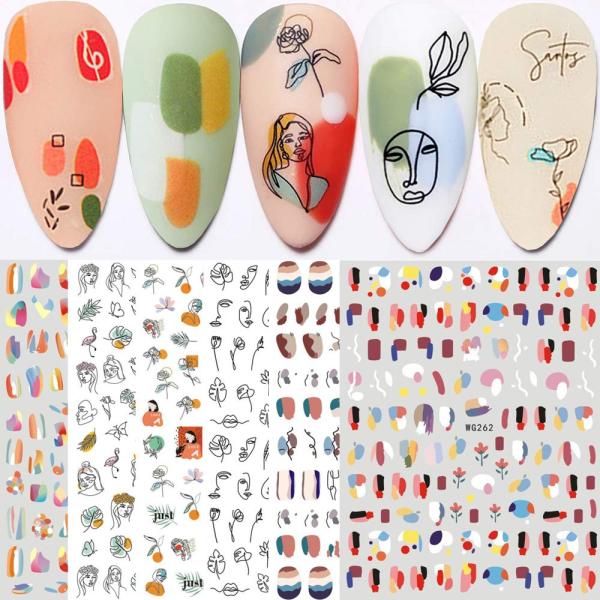 Graffiti Fun Nail Art Stickers, Abstract Nail Deca...