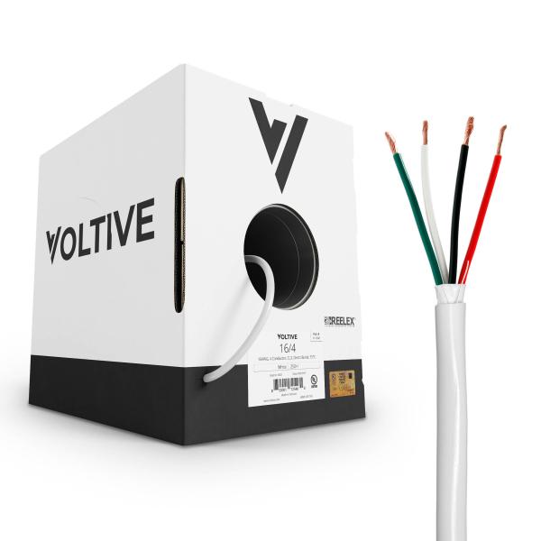 Voltive 16/4 スピーカーワイヤー   16 AWG/ゲージ 4コンダクター   UL規格...