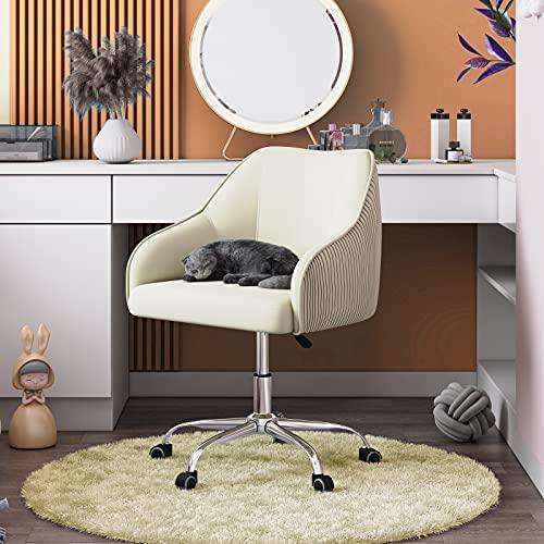 CAELUM Beige Cute Desk Chair for Teen Girl Kids, H...