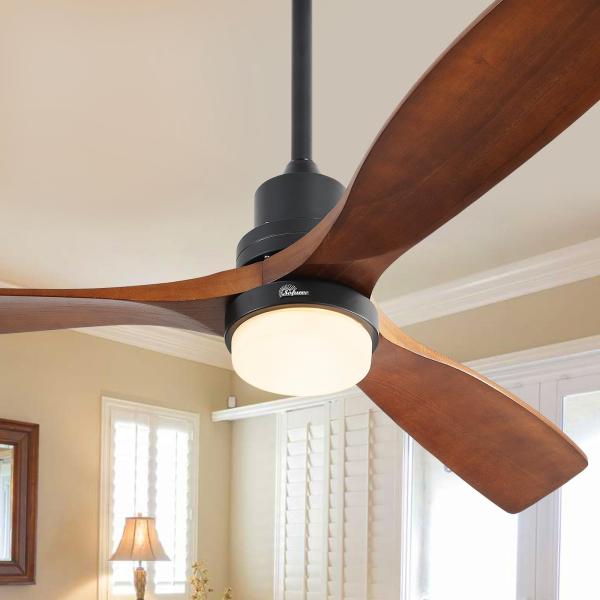 Sofucor 52 Inch Ceiling Fan with Lights Remote Con...
