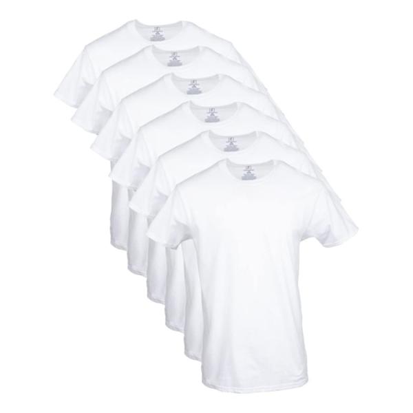 George Men&apos;s Crew T Shirts, 6 Pack (2X Large) Whit...