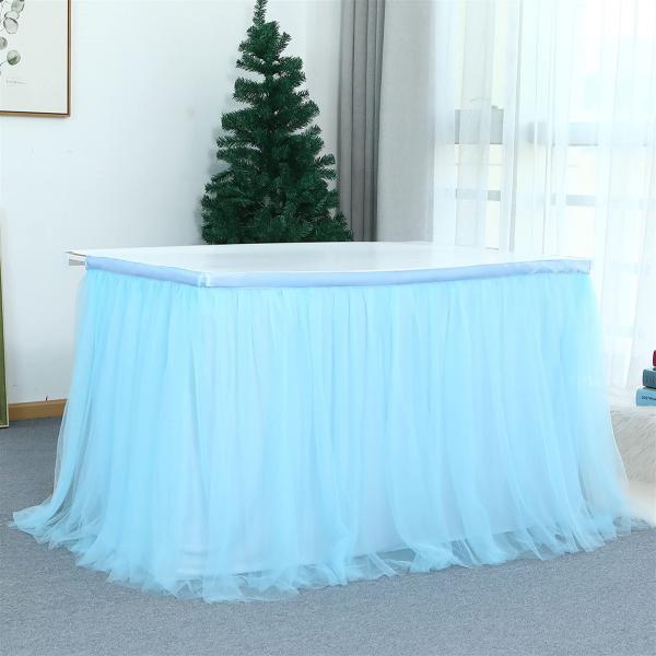 Tulle Table Skirt,Tableware Lace Cover For Home De...