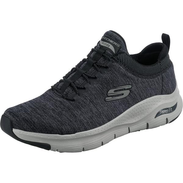 Skechers Arch Fit   Waveport Black/Gray 12 4E   Ex...