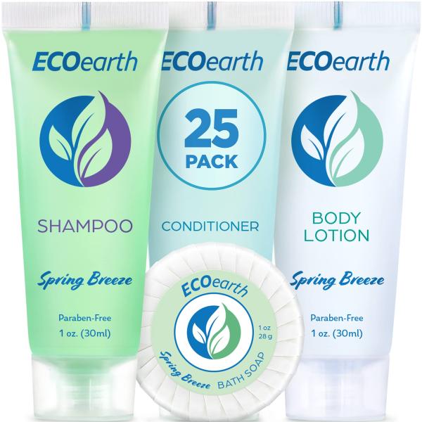 EcoEarth Hotel Toiletries Bundle (Spring Breeze, 1...