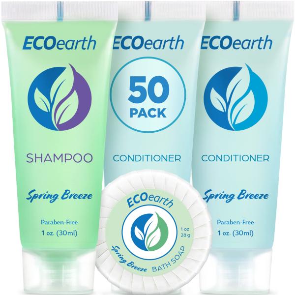 EcoEarth Soap, Shampoo and Conditioner Set (1 oz e...