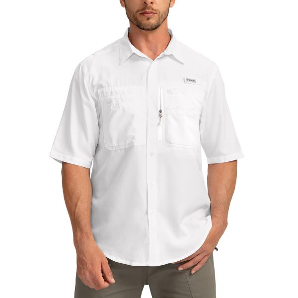 Men&apos;s Fishing Shirts with Zipper Pockets UPF 50+ L...