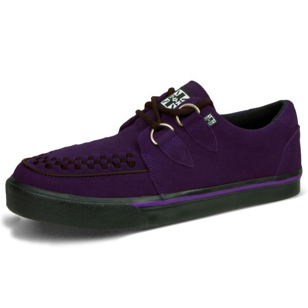 T.U.K. Purple Suede Creeper Sneaker Shoes for Wome...