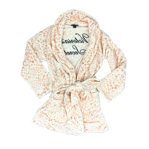 Victoria&apos;s Secret Short Cozy Robe, Light Cheetah/S...