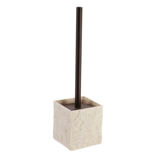Natural Stone Effect Square Toilet Brush and Holde...