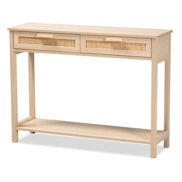 Pemberly Row Sebille Modern Wood 2 Drawer 1 Open S...