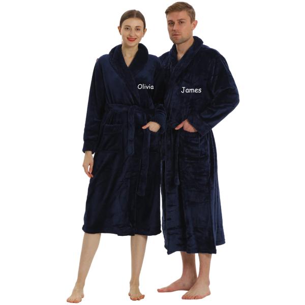 2pc His and Her Plush Robes with Custom Names   Pe...
