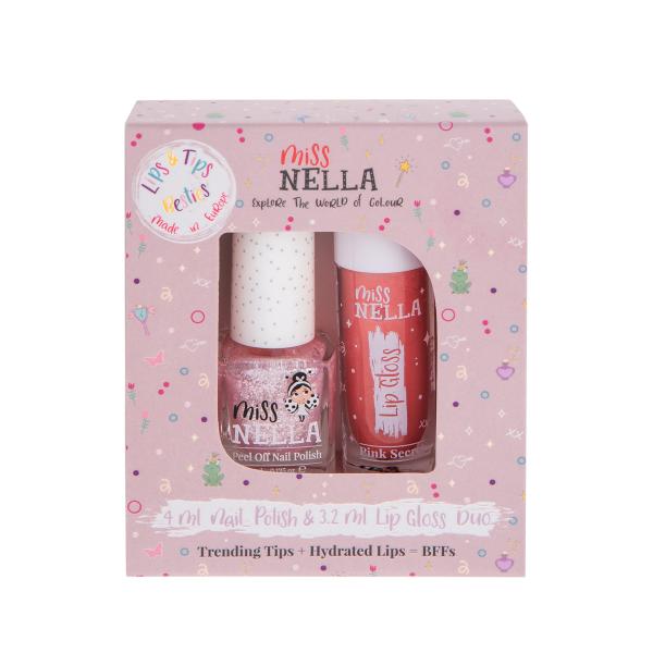 MISS NELLA Pink Secret Lips &amp; Tips duo  Scented Li...