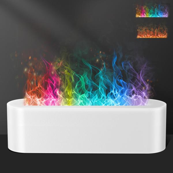Flame Air Aroma Diffuser Humidifier, Upgraded 7 Fl...