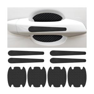 BESULEN Car Door Handle Bowl Sticker, 8 Pcs Carbon Fiber Anti Sc 並行輸入品｜lucky39