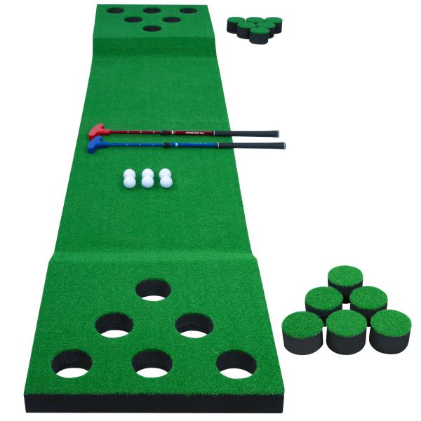 PGM ゴルフポンゲームセット ゴルフポンパッティングゲーム パター2個 ゴルフボール6個 ゴルフホ...