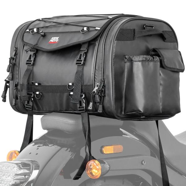 KEMIMOTO Motorcycle Travel Luggage Bags, 60L Expan...