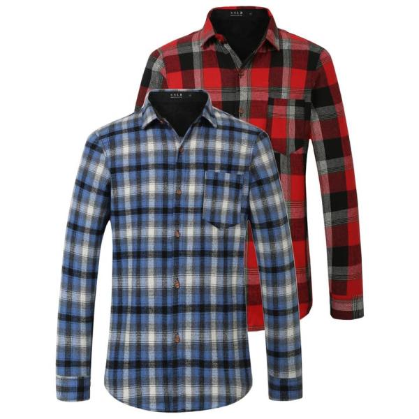 SSLR Flannel Shirt for Men Long Sleeve Button Down...