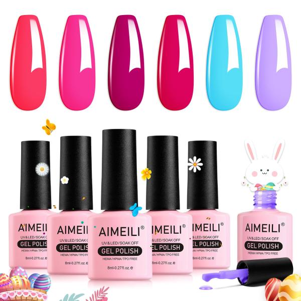 AIMEILI Gel Nail Polish Soak Off U V LED Hema Free...