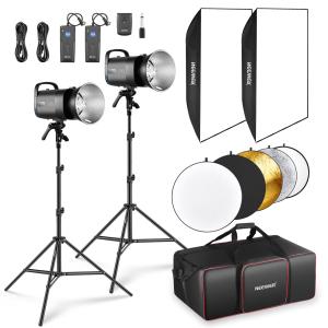 NEEWER 600Ws Studio Monolight Flash Light Kit: 2 Pack S101 300W  並行輸入品