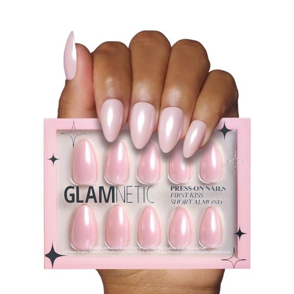 Glamnetic Press On Nails   First Kiss | Short Almo...