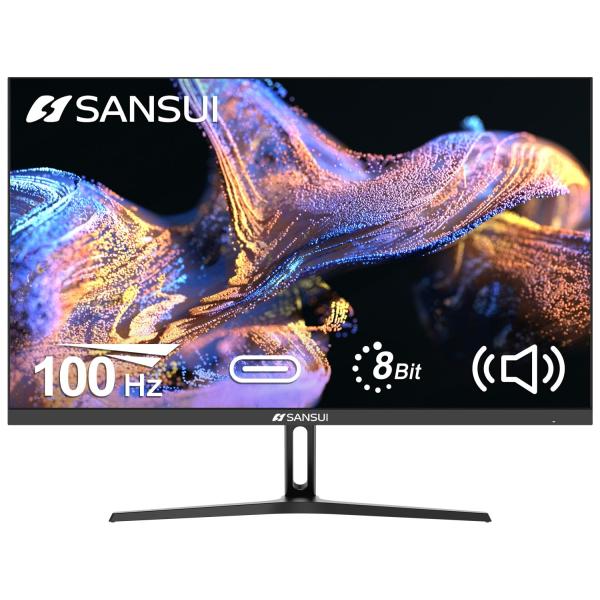 SANSUI Monitor 24 inch 100Hz USB Type C Computer M...